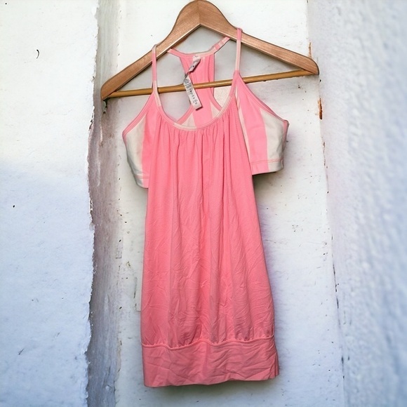 Lululemon pink built in sports bra tank top 8 - Picture 1 of 6